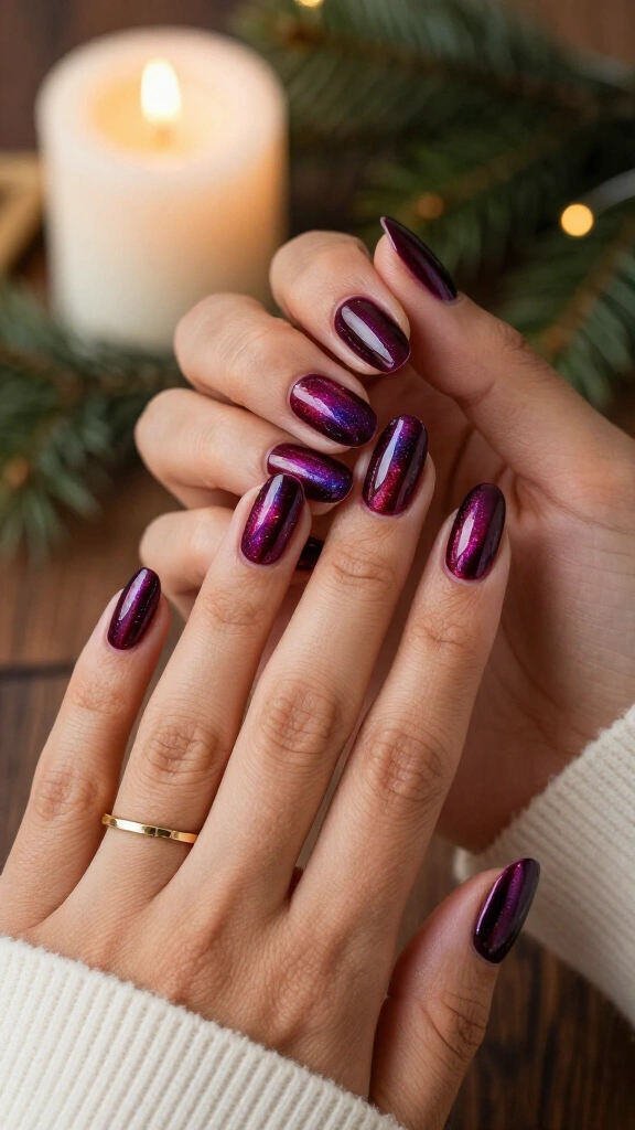 Plum Velvet Cat-Eye Effect