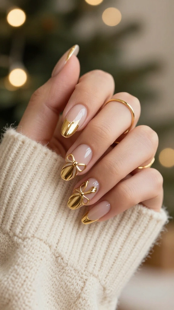 Sculpted 3D Metallic Ribbons