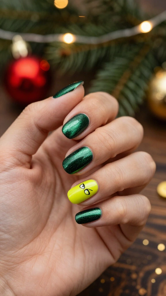 Whimsical Grinch Accent Art