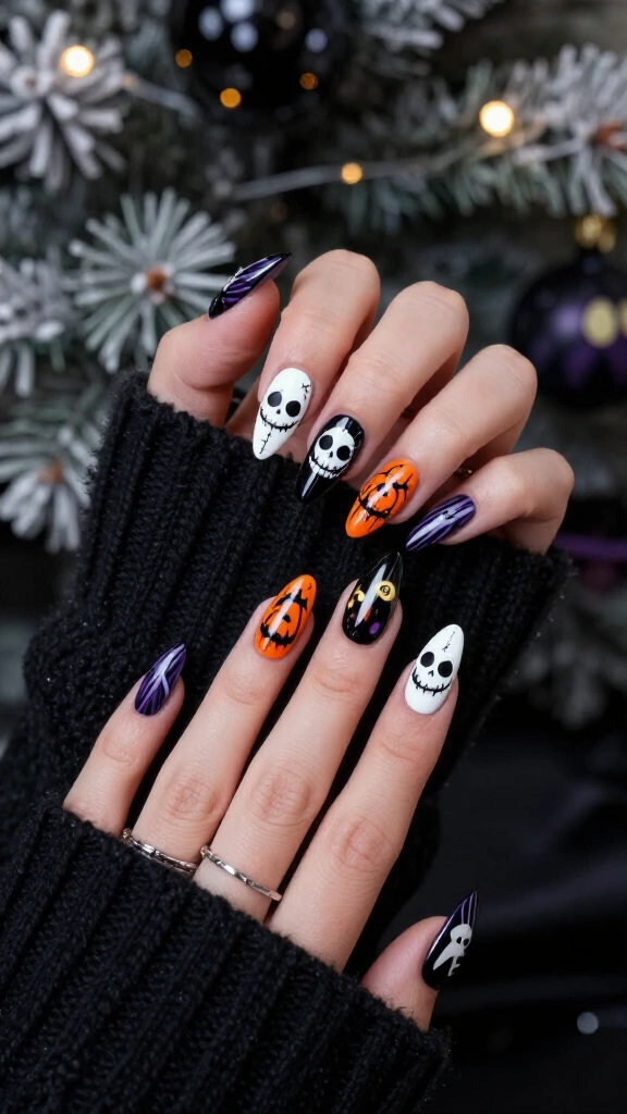 Nightmare Before Christmas press-on nails