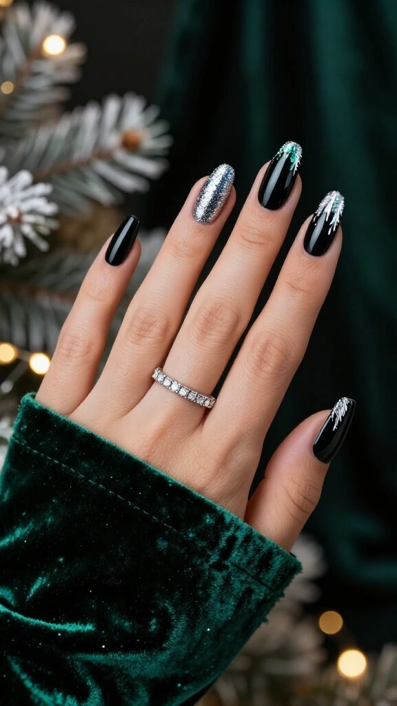 Obsidian Black with Frosted Icicle Tips