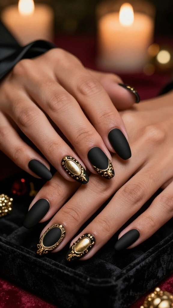Gilded Baroque Black Accents