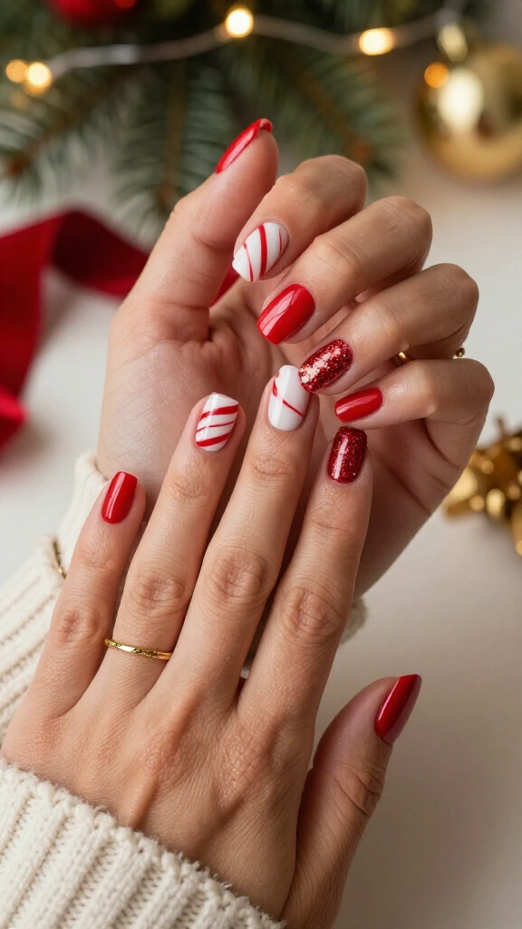 Classic candy cane stripes
