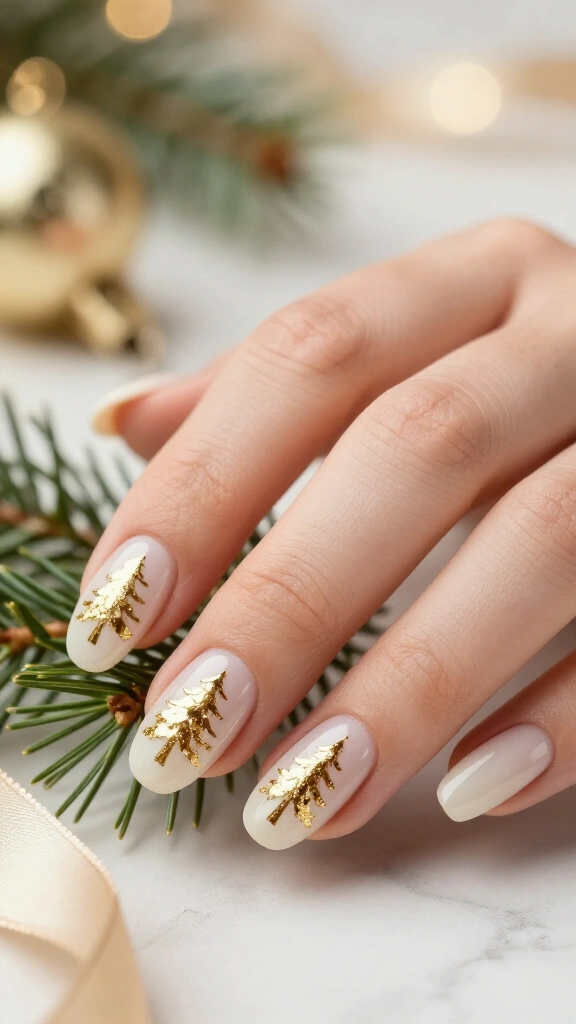 Dainty Golden Foil Silhouette