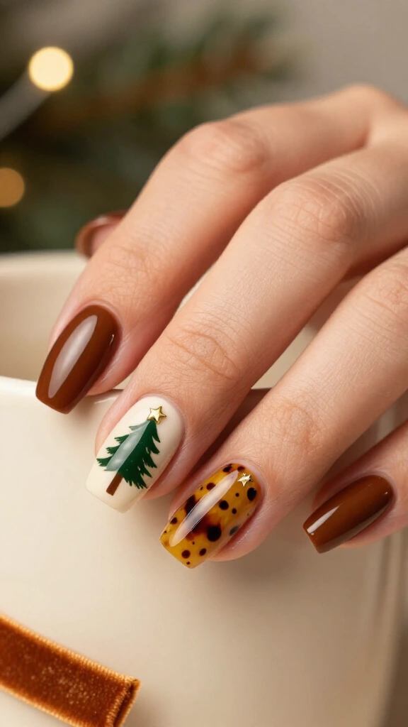 Tortoiseshell Evergreen Accent