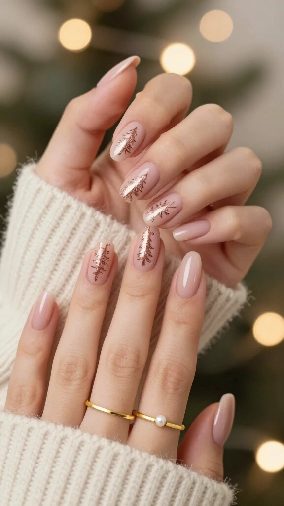 Rose Gold Shimmer Tree