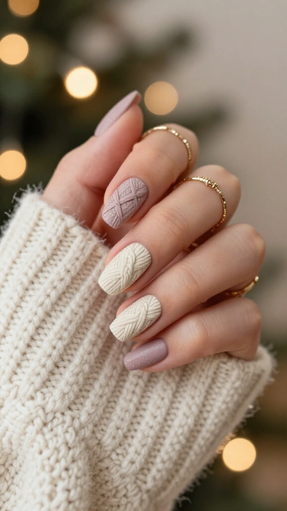Cozy Cable Knit Sweater Texture