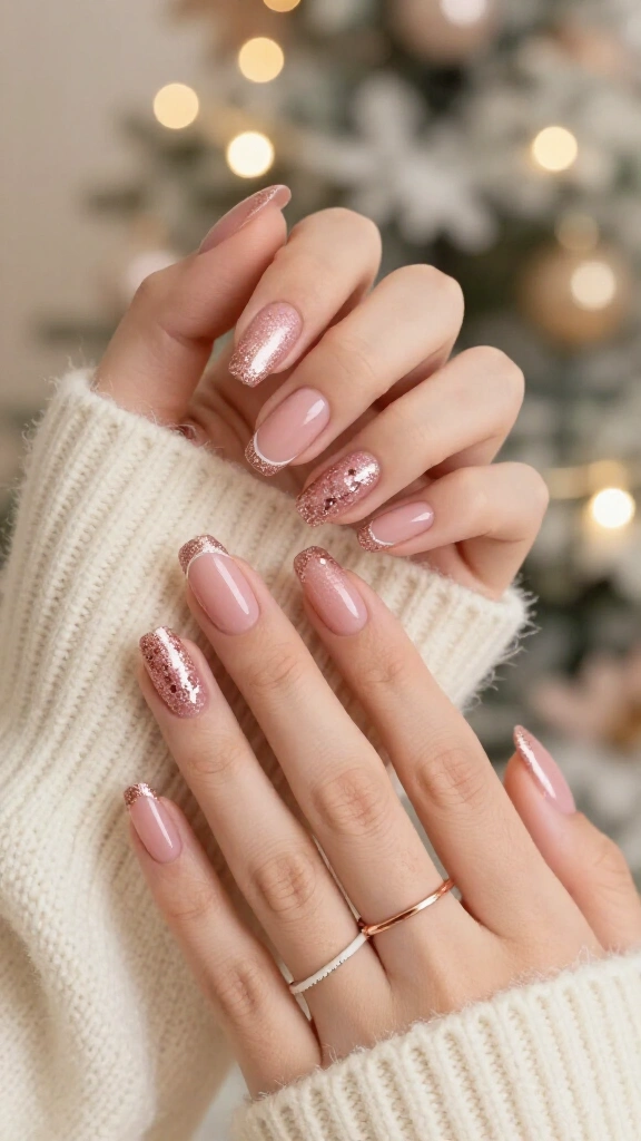 Sparkling Rose Gold French
