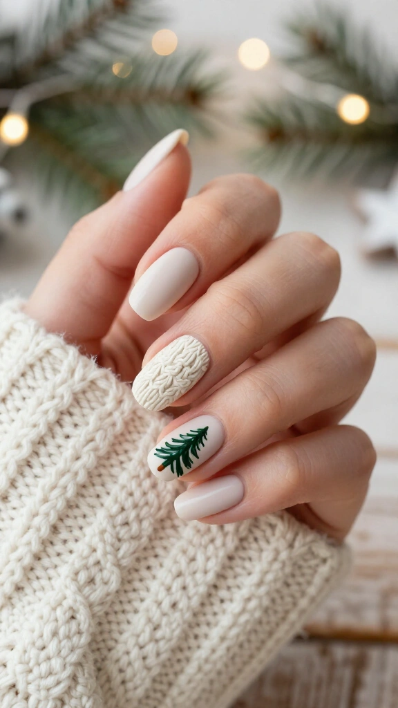 Snowy Cable Knit & Tree Duo