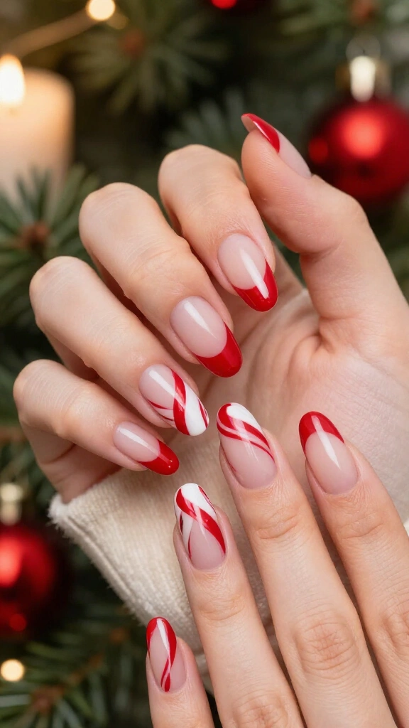 Classic candy cane swirls