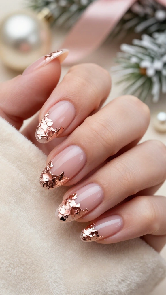 Rose Gold Foil Cascade