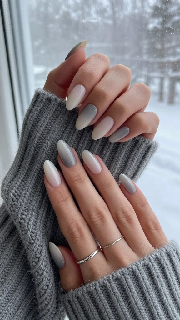 Slate gray gradient ombré