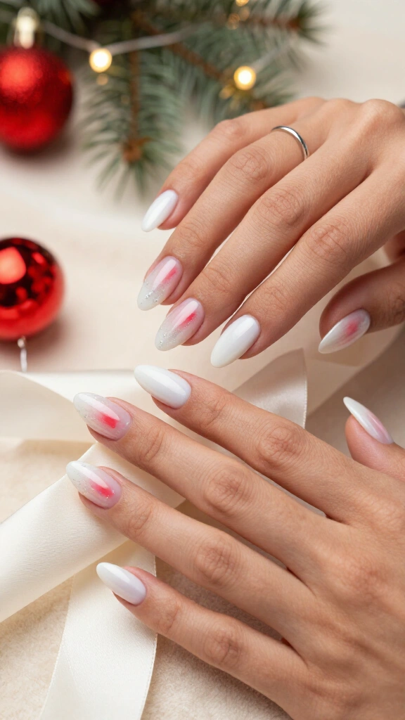 Peppermint aura gel nails