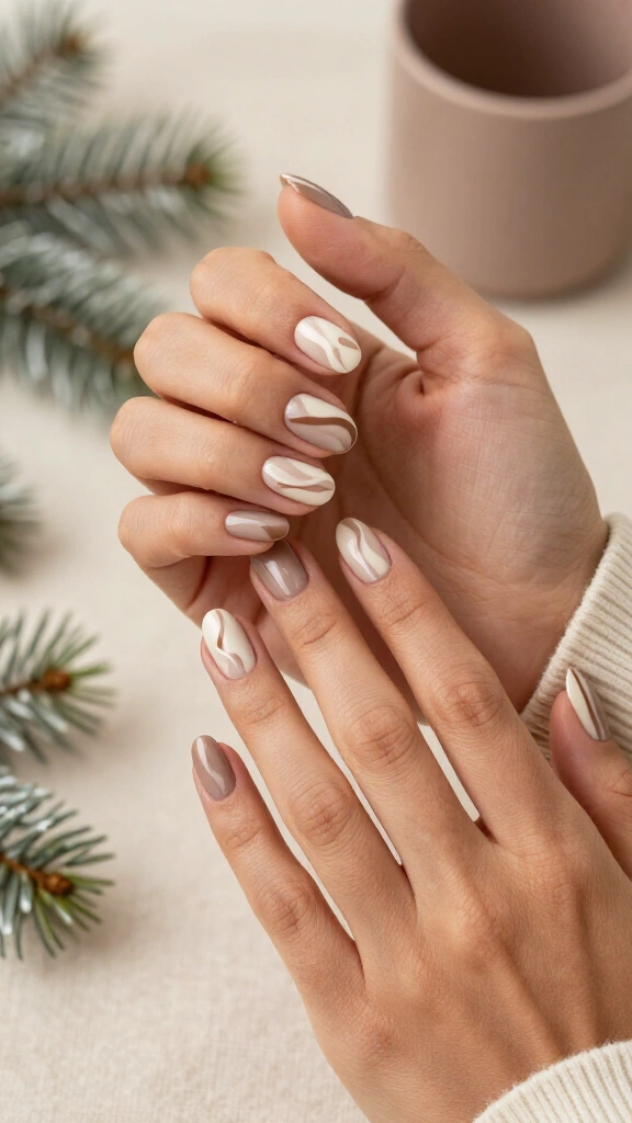 Dusty cocoa swirls