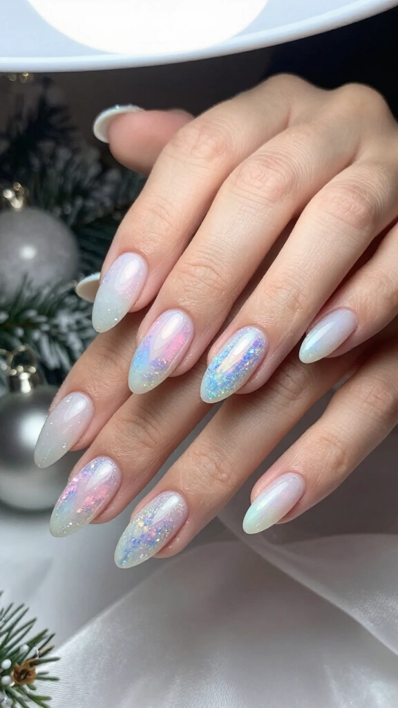Iridescent Opal Icicle Nails