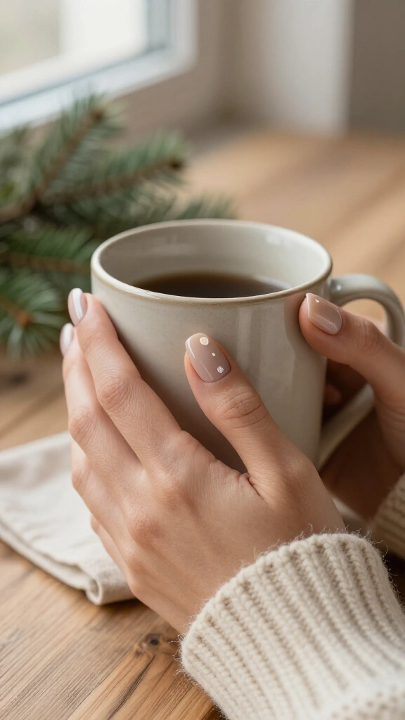 Minimalist snow dot accents