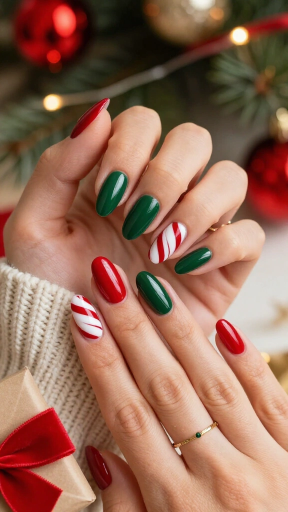 Classic Candy Cane & Forest Green Duet