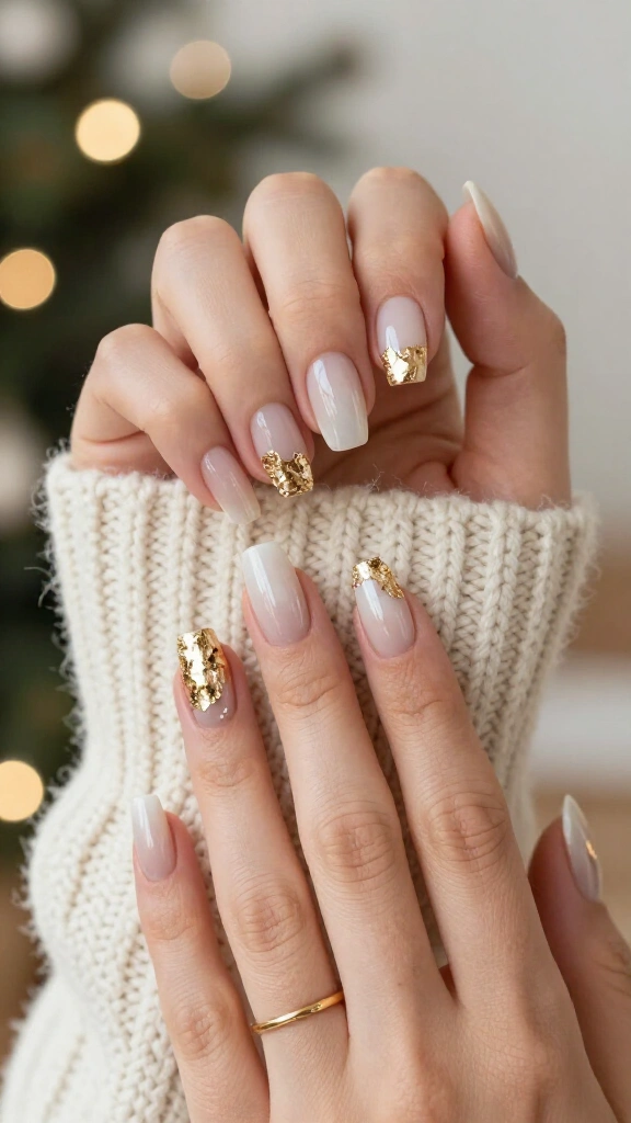 Champagne Foil on Sheer Quartz