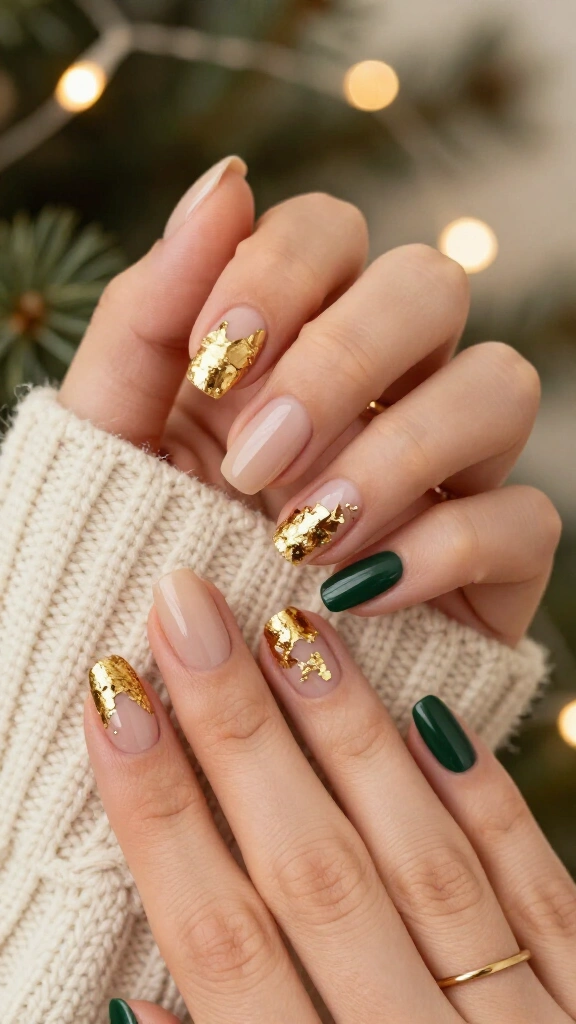 Chunky Gold Leaf Negative Space