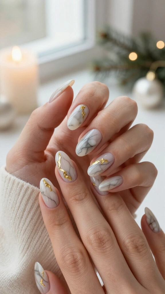 Gilded Marble Swirls