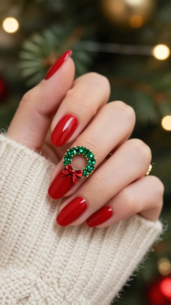 Rhinestone Wreath Features