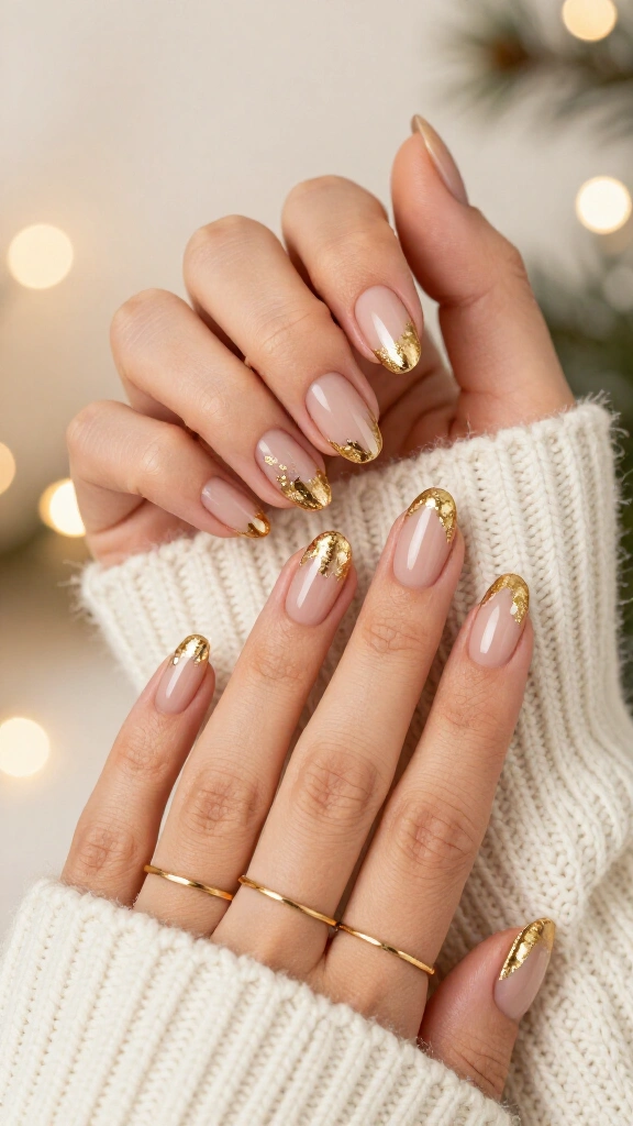 Subtle Half-Moon Foil Accents