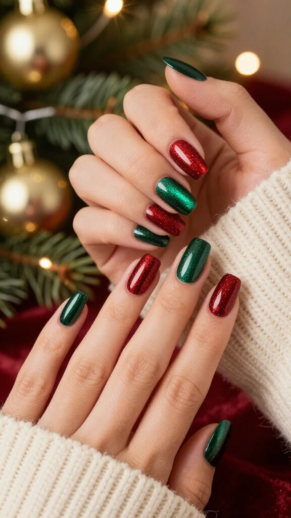 Cat-Eye Emerald & Cherry Shimmer