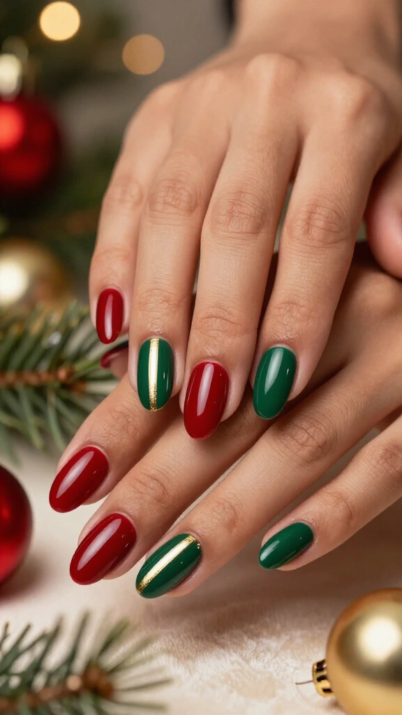 Split-Nail Color Block