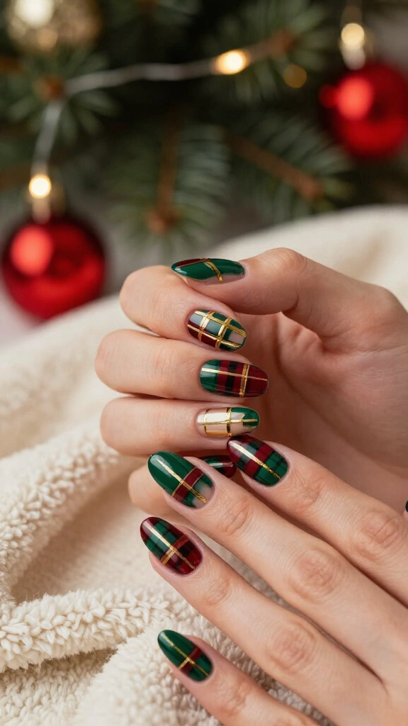 Gold Pinstripe Plaid