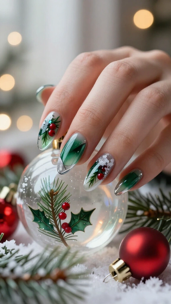 Frosted Fir Glass Nails