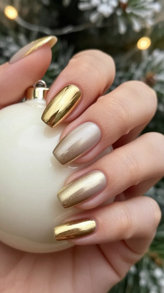 Dual-Finish Brushed and Mirror Gold