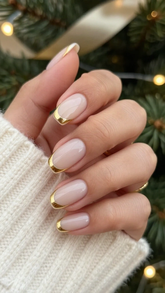 Micro gold French tips