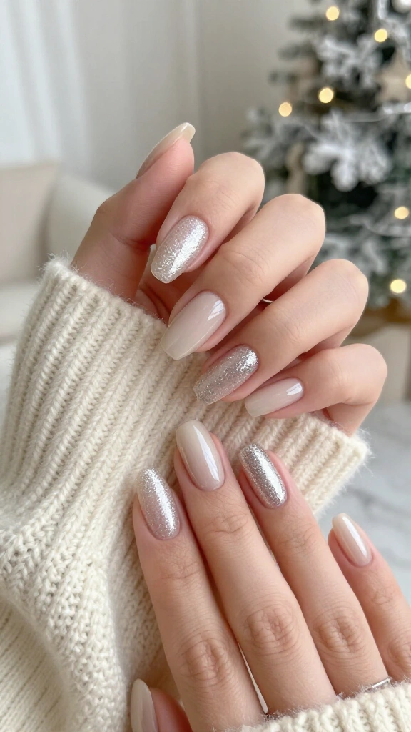 Ultra-fine silver glitter ombre