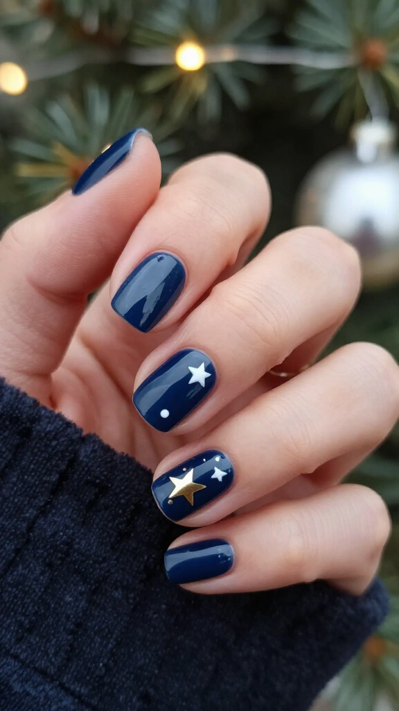 Midnight navy starry night