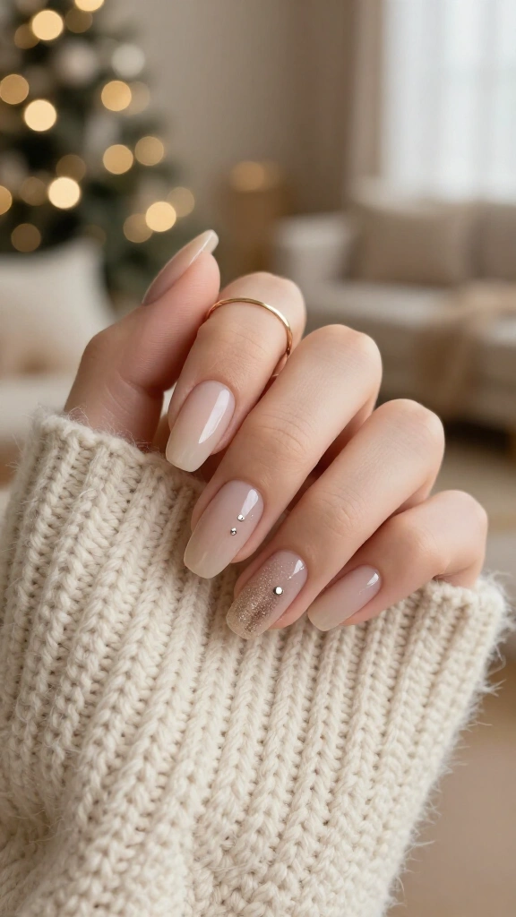 Champagne shimmer dot accents