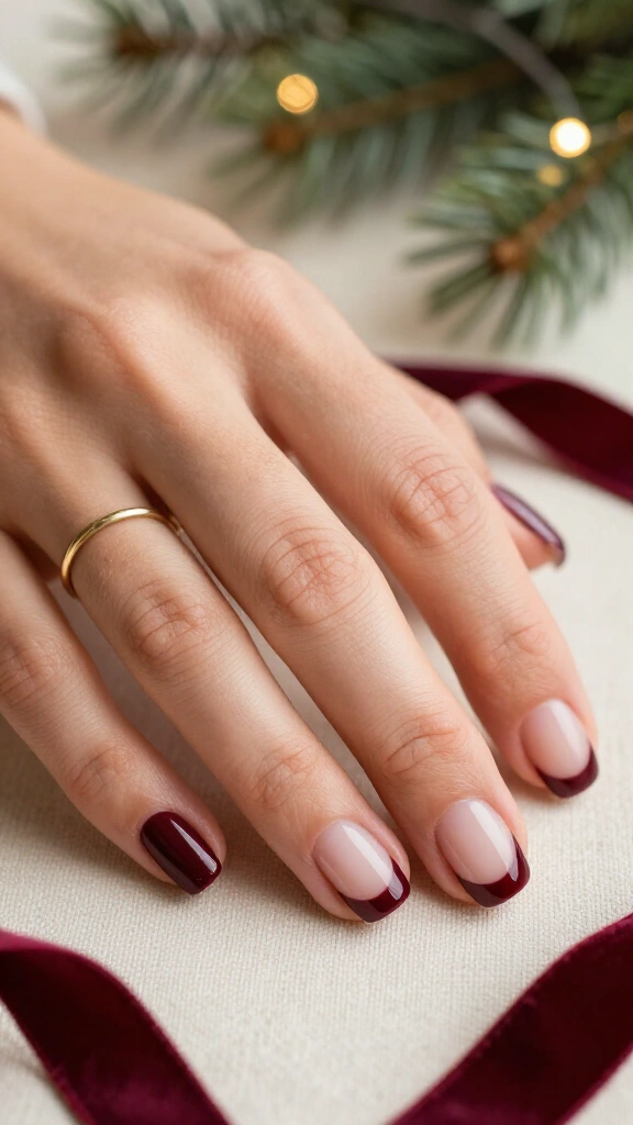 Burgundy wine negative space