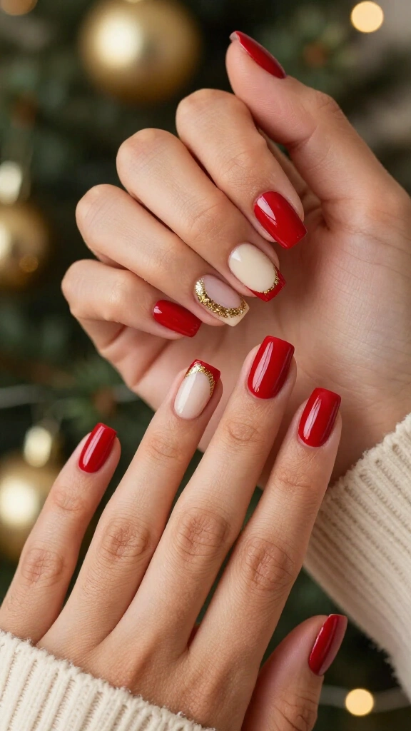 Ruby red reverse French