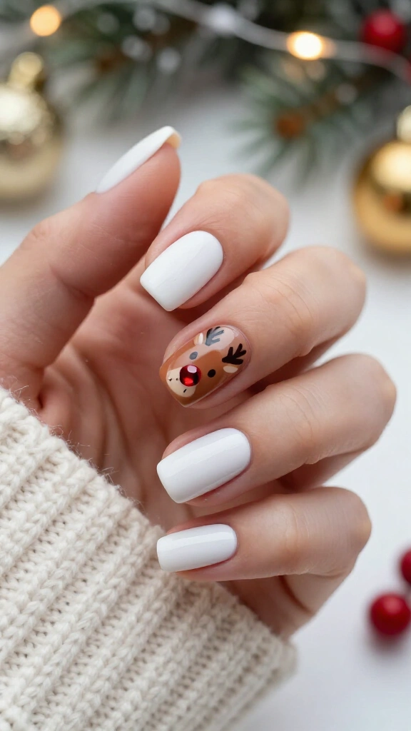 Classic Rudolph Accent Nail