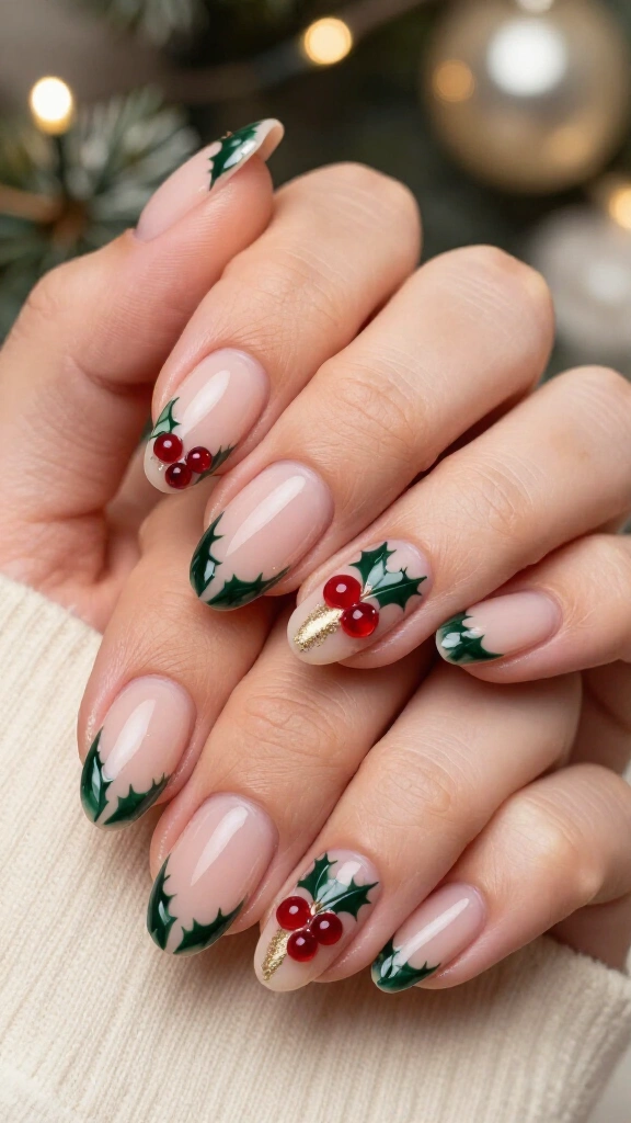 Holly Berry Negative Space