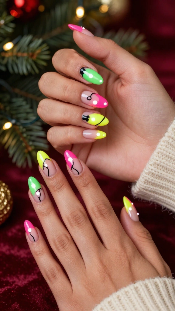 Neon Pop Christmas Lights
