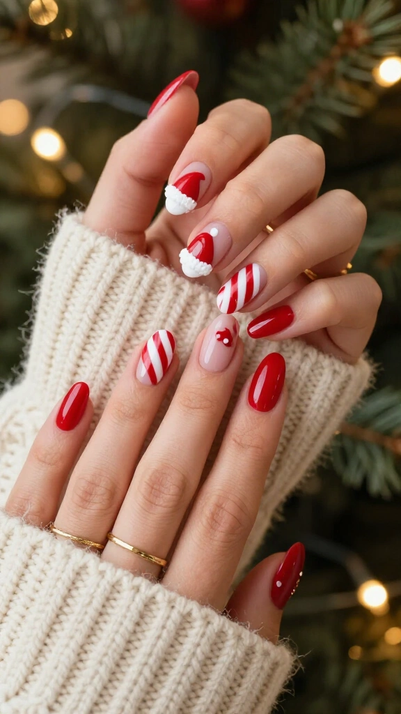 Santa Hats and Candy Cane Stripes