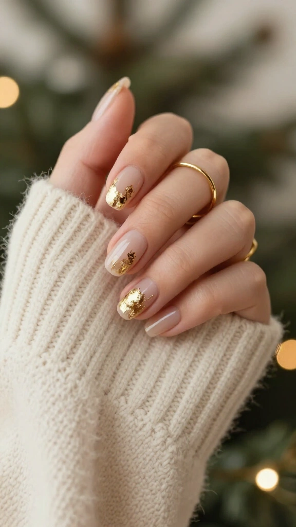 Barely-There Gold Foil Flecks