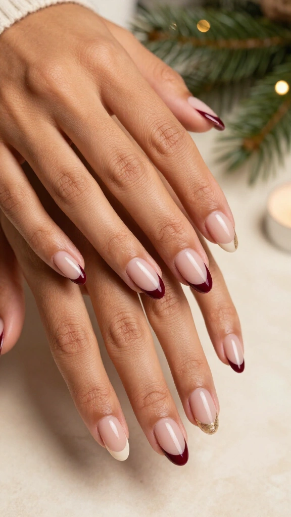 Deep Velvet Burgundy Corners