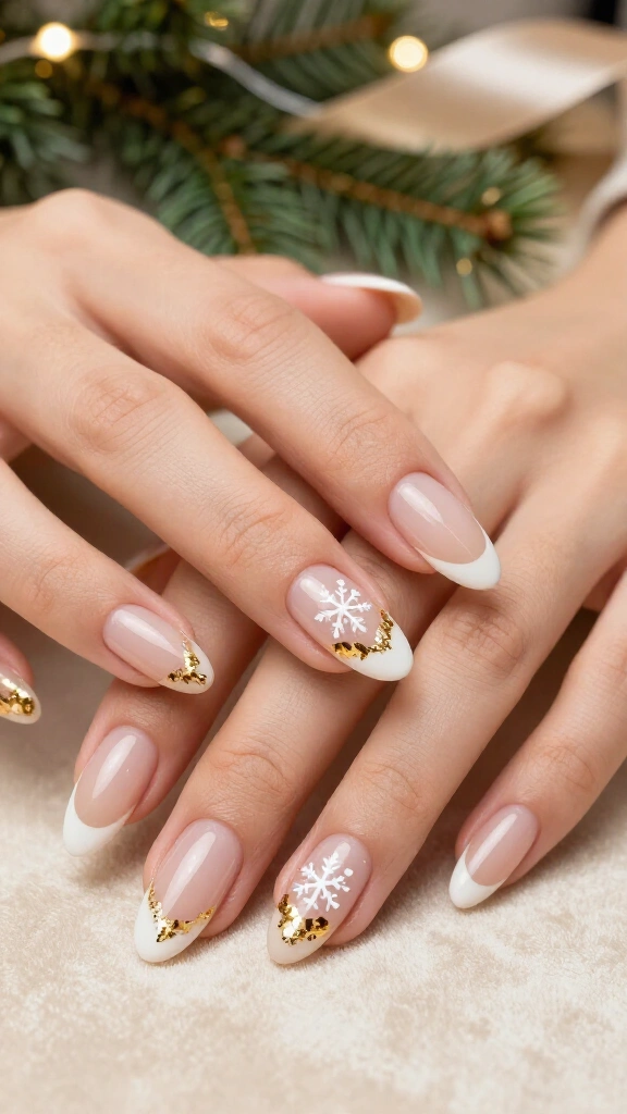 Delicate Gold Leaf Snowflake Accents