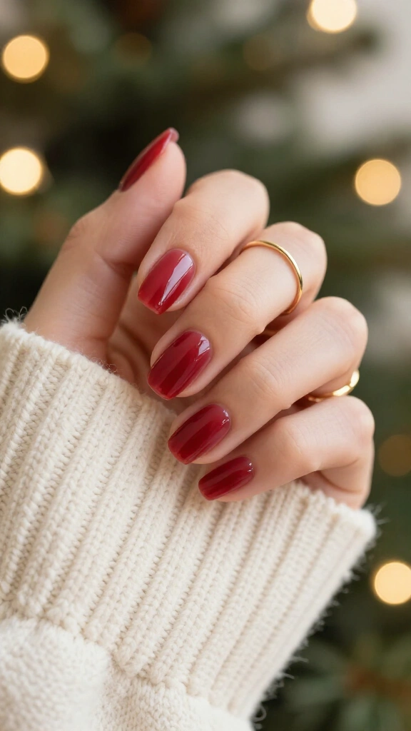 Translucent Cranberry Jelly Nails