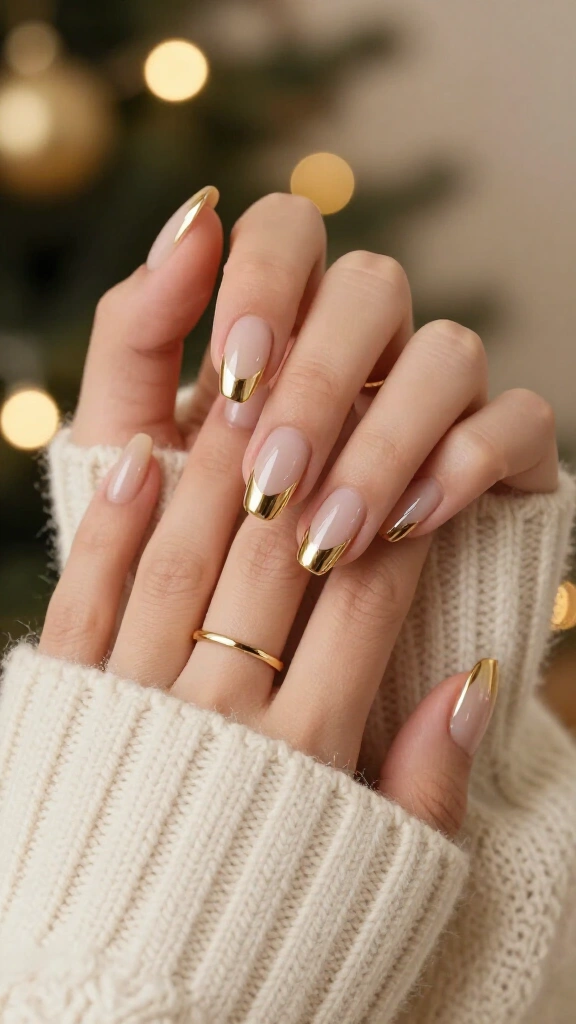 Delicate Gold Chrome Half Moons