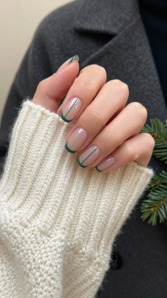 Forest Green Side Pinstripes