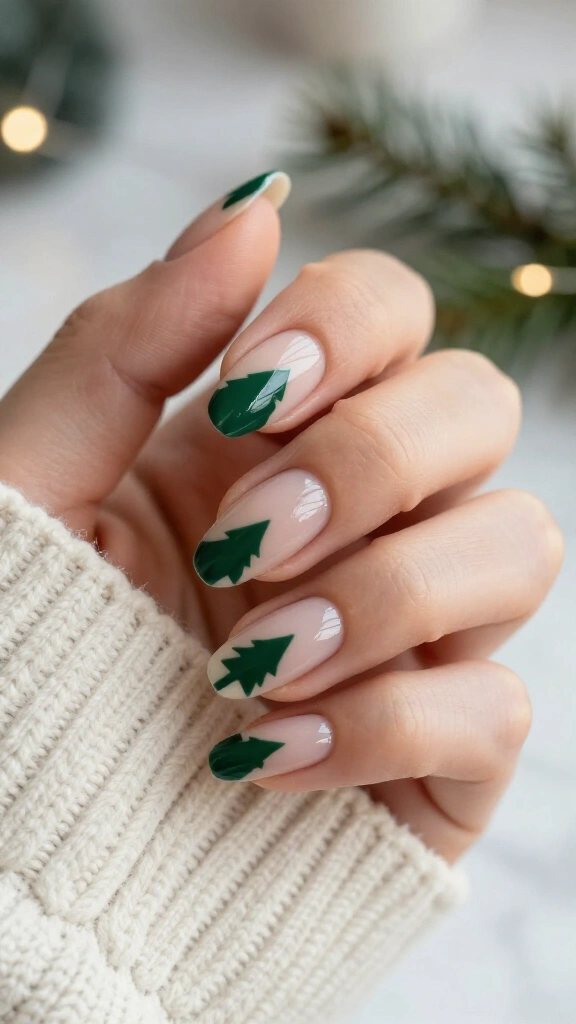 Bare Base with Emerald Negative Space Triangles