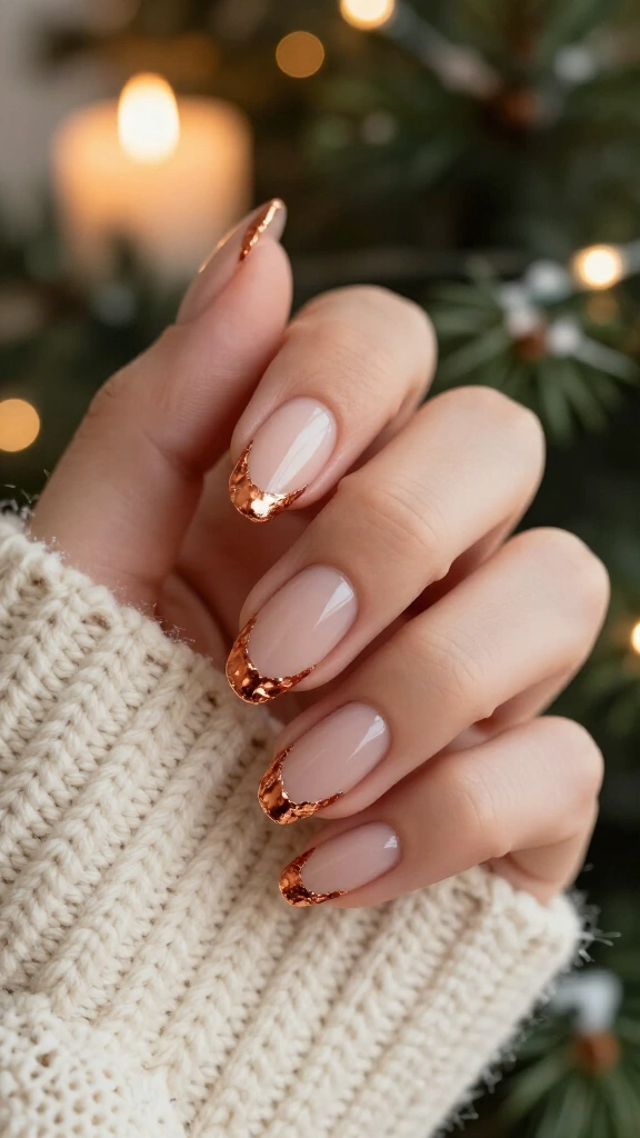Copper Metallic Foil French Ends