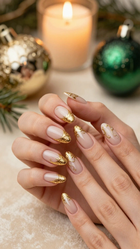 Vintage Gold Filigree Tips